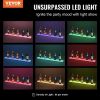 VEVOR Wall Mounted LED Lighted Liquor Bottle Display Home Bar Shelf 40" 1-Step