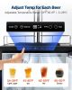 VEVOR Beer Kegerator, Dual Tap Home Draft Beer Dispenser for Ball Lock, Full Size Keg Refrigerator with 5lbs CO2 Tank