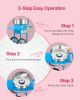 Commercial Cotton Candy Machine with Cart Sugar Floss Maker 1000W for Party Blue