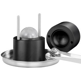 VEVOR Ice Ball Press, 2.4" Ice Ball Maker, Aircraft Al Alloy Ice Ball Press Kit for 60mm Ice Sphere, Ice Press with Tong and Drip Tray, for Whiskey (Gift Box: Basic Gift Box, Color: Black)