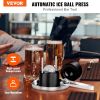 VEVOR Ice Ball Press, 2.4" Ice Ball Maker, Aircraft Al Alloy Ice Ball Press Kit for 60mm Ice Sphere, Ice Press with Tong and Drip Tray, for Whiskey